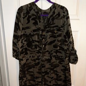 Camo shirt dress